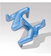 Projektion eines vierdimensionalen Kr&auml;henfu&szlig;es