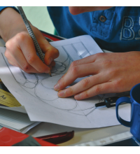 Geometrie-Unterricht w&auml;hrend der Sch&uuml;lerakademie