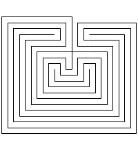 Kretisches Labyrinth f&uuml;r n=3